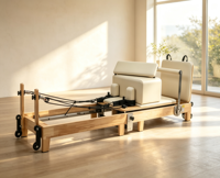 Reformer Pilates en érable personnalisé, prix bas, durable, équipement d'entraînement complet du corps, machine Pilates réglable pour studio commercial