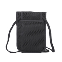 Portefeuille de voyage pour le cou noir, porte-passeport anti-RFID, pochette de cou résistante à l'usure, portefeuille de sécurité léger pour femmes et hommes