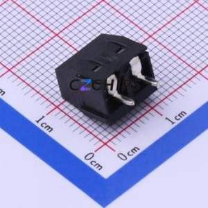DB127V-5.0-2P-BK-S Screw Terminal Block Through hole Component (THT),P=5mm Connector 1x2P 5mm Black Through Hole - Product Image 2