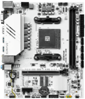 Günstiges JY B450M PRO ARGB AM4 Desktop-Mainboard für Gaming, Unterstützt AMD Ryzen 1000-5000 Serie, 32GB Dual DDR4 XMP RAM, M.2 DP, M-ATX