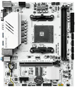 Scheda Madre Desktop JY <span class=keywords><strong>B450M</strong></span> PRO ARGB AM4 Economica per Gaming, Supporta Serie AMD Ryzen 1000-5000, 32GB Dual DDR4 XMP RAM, M.2 DP M-ATX - Product Image 1