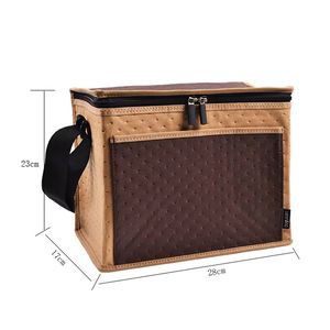 กระเป๋าเก็บความเย็นปิคนิคแบบกันน้ำ ผลิตตามสั่ง พร้อมโลโก้  วัสดุเป็นมิตรต่อสิ่งแวดล้อม  บุด้วยอลูมิเนียมฟอยล์  รุ่น 2026 - Product Image 3