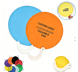 Éventail pliable personnalisé avec logo, sublimation, avec poignée, pour les événements d'été, les promotions et les cadeaux - Product Image 1