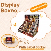 Carton ondulé imprimé personnalisé boîte de présentation de comptoir en papier pour muffins boîtes de présentation perforées avec logo bonbons donut