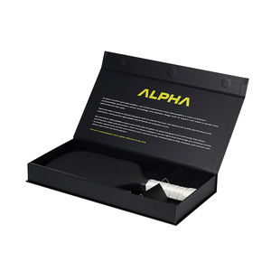 Caja <span class=keywords><strong>de</strong></span> regalo magnética <span class=keywords><strong>de</strong></span> raqueta negra personalizada con tarjeta <span class=keywords><strong>de</strong></span> papel, caja <span class=keywords><strong>de</strong></span> embalaje rígida estilo libro para equipos deportivos - Product Image 2