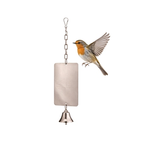 Plaque de jeu pour oiseaux en métal OEM, rectangulaire, avec chaîne et clochette, design simple et durable pour oiseaux d'extérieur - Product Image 5