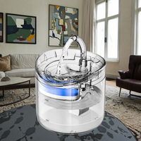 Fontaine à eau sans fil pour chat en acier inoxydable 68oz Distributeur automatique sans fil pour animaux de compagnie avec détecteur de mouvement