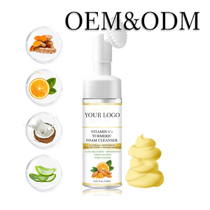 Crema <span class=keywords><strong>Detergente</strong></span> <span class=keywords><strong>Viso</strong></span> Biologica Vegana con Etichetta Privata, Curcuma, Acido Ialuronico, Vitamina C ed E, Pulizia Profonda e Illuminante per Tutti i Tipi di Pelle - Product Image 4