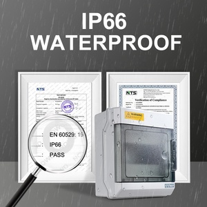 Fácil instalación IP66 impermeable Din Rail PC calidad 4 6 9 12 18 vías caja de distribución de vías con Mini disyuntor - Product Image 6
