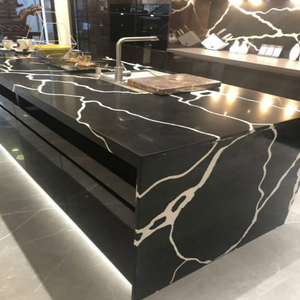 Nhà máy Giá Nhân tạo thạch anh đen đá thạch anh nhân tạo với kết cấu tự nhiên tấm lớn calacatta bàn thạch anh - Product Image 3