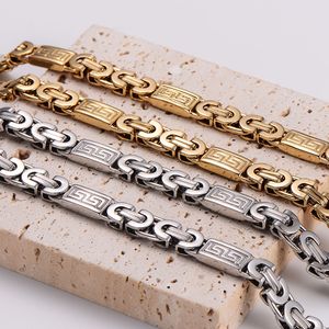 สร้อยจักรพรรดิลายกำแพงเป็นชิ้นใหญ่สร้อยข้อมือสแตนเลสชุดสร้อยคอเพทายประกอบด้วยเครื่องประดับหลัก - Product Image 4