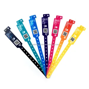 Cinturino da polso in vinile personalizzato Id braccialetti promozionali cinturino in PVC con stampa in plastica personalizzata