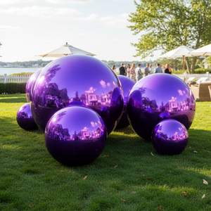 Khổng lồ <span class=keywords><strong>Inflatable</strong></span> 5m không thấm nước kim loại sáng bóng gương bóng bóng PVC nổi Sphere tổ chức sự kiện Đảng trang trí tùy chỉnh đạo cụ sân khấu - Product Image 2