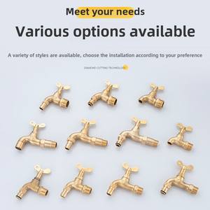 Buse de <span class=keywords><strong>robinet</strong></span> verrouillable 1/2 \ "3/4 \" tout en cuivre pour la maison et l'<span class=keywords><strong>extérieur</strong></span> Lavage de voiture <span class=keywords><strong>Robinet</strong></span> de machine <span class=keywords><strong>à</strong></span> laver en laiton <span class=keywords><strong>à</strong></span> <span class=keywords><strong>clé</strong></span> Wang Xiaoxiang - Product Image 4