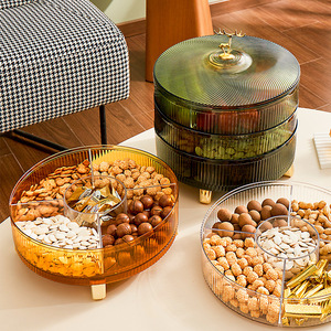 Transparent Multi Layer Fruit Plate Stackable Candy Dried Fruit <b>Snack</b> <b>Tray</b> With Lid For Living Room Party Use - Product Image 3