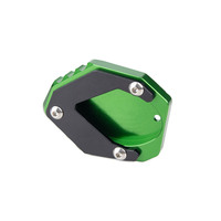 Extension de béquille latérale pour moto en acier inoxydable et aluminium, anodisée, sur mesure, avec plaque de support élargie