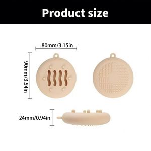 Housse de protection portable en silicone anti-poussière pour éponge de maquillage, en caoutchouc domestique avec boîte de rangement pour tampon de poudre et nettoyage - Product Image 2