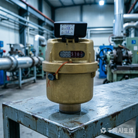 KAIFENG 3/4 Inch Vertical Volumetric Cold Water Meter Complete Brass Body IP68 DN20 Threaded OEM Customizable R200 Factory Price
