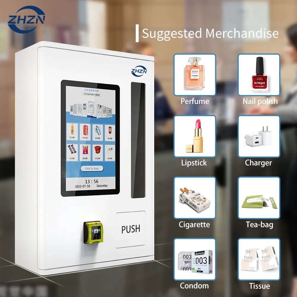 Zhzn precio barato montado en la pared de la máquina expendedora Mini dispensador Vapees para la venta