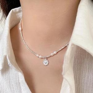 Collier pendentif en argent pur S925 Taozhiyao, or rose, petite fleur de pêcher, collier de clavicule, accessoire de mode rose doux - Product Image 4