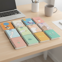 Fil d'impression offset double face personnalisé reliure à spirale mini bloc-notes planificateur quotidien bloc-notes cahiers de poche pour fournitures de bureau