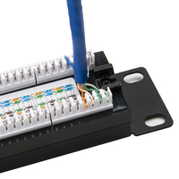 Panel de Conexiones de Red HY Connect Sin Blindaje 8P8C, Montaje en Rack 1U, RJ45, 24 Puertos, Cat5e, Cat6, Cat6a, UTP, Ethernet, LAN