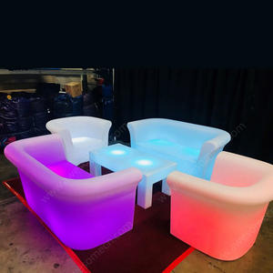 Divano e Tavolo <span class=keywords><strong>da</strong></span> <span class=keywords><strong>Giardino</strong></span> Illuminati a LED <span class=keywords><strong>in</strong></span> <span class=keywords><strong>Plastica</strong></span> Stampata - Product Image 4