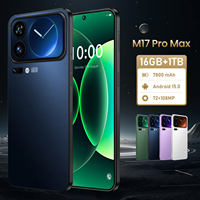 Teléfono Inteligente M17 Pro Max 5G con Doble SIM y Doble Modo de Espera, Android 15, Cámara Frontal de 72MP, Pantalla HD de 7.3 Pulgadas, 108MP, Francés/Español/Inglés