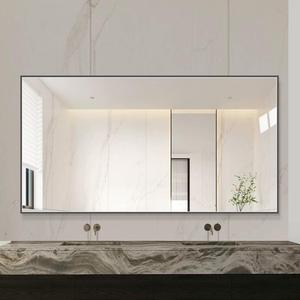 Custom <b>Square</b> Metal Framed <b>Mirror</b> Salon Big Wall Home Bathroom Large Dressing Table With <b>Mirror</b> Floor <b>Mirror</b> - Product Image 2