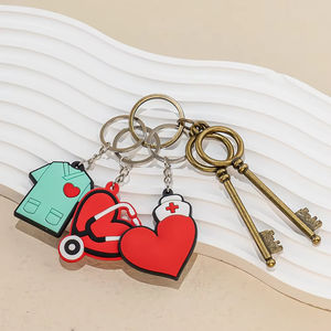 Llavero de Dibujos Animados Personalizado, Llavero con Logotipo Personalizado, Recuerdo, Llavero de PVC Suave, Serie Médica, Colgante con Logotipo - Product Image 4