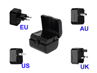 Adaptateur de voyage global 3-en-1 avec fonction PD Prise de conversion universelle pour prises électriques AU/EU/UK/US Port DC pour le voyage