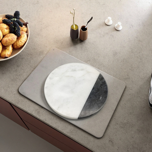Usine en gros écologique 11 pouces <span class=keywords><strong>marbre</strong></span> blanc <span class=keywords><strong>plaque</strong></span> de coupe jetable Charcuterie conseil <span class=keywords><strong>gravure</strong></span> blocs à découper - Product Image 2