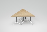 LIWEI Ensemble de table de formation inclinable modulaire moderne et de chaises pliantes gigognes avec roulettes, support de rangement métallique robuste pour bureau et salle de conférence