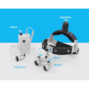 LED Head-mounted <b>Dental</b> <b>Microscope</b> with 2.5X 3.0X 3.5X Magnification Oral Examination Magnifying Glass - Product Image 2