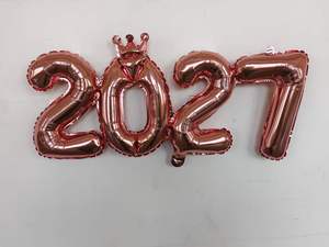Palloncino Numerico 2027 in Pellicola di Alluminio, Design Corona Colorata Connessa, per <span class=keywords><strong>Capodanno</strong></span> - Product Image 5