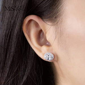 Messi Jewelry MSE-889 18K White Gold Diamond Earrings For Women - Product Image 4