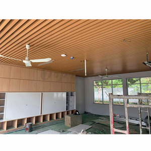 Matériaux de construction métalliques, finition bois, poutre en aluminium <span class=keywords><strong>extrudé</strong></span>, panneaux de faux <span class=keywords><strong>plafond</strong></span> à lamelles - Product Image 5