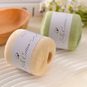 Fil fantaisie en coton mélangé résistant pour le crochet et le tricot à la main, motifs teints, fournisseur - Product Image 2