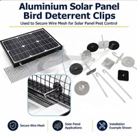 Clips de protection en maille anti-écureuils pour panneaux solaires en aluminium, broches de protection anti-pigeons, crochets en J anti-oiseaux pour panneaux solaires