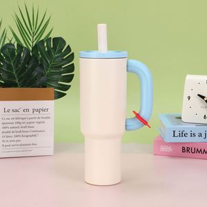 Mango de vaso de acero inoxidable de 40Oz, tapa sin BPA, cubierta de paja, 304, Material americano para bebidas frías y calientes, viaje, novedad - Product Image 6