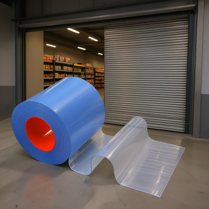 Rideau à lanières en PVC transparent 101 pieds x 12 pouces, rouleau de porte en plastique pour supermarché, garage, chambre froide, usage commercial étanche - Product Image 2