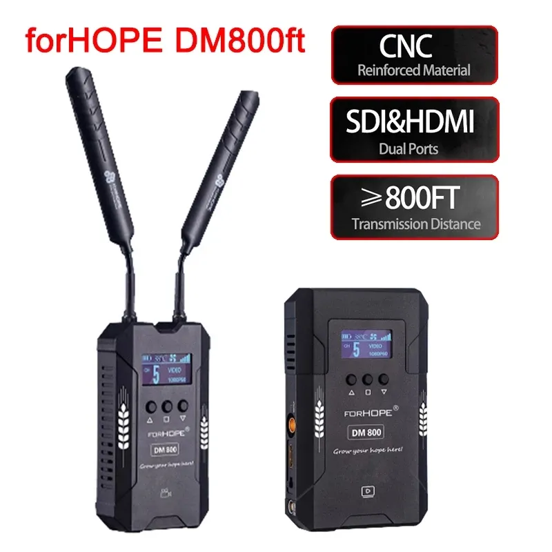 FORHOPE DM800 profesyonel film kamera çekim 1080P HD uzun menzilli kablosuz ses video verici ve alıcı