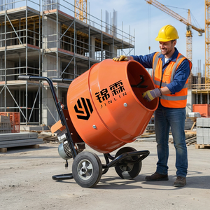 Mezcladora de Concreto Eléctrica de 140L y 375W, Mezcladora de Cemento Portátil de Alta Resistencia para Obras de Construcción - Product Image 2