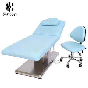 Nhà Sả<span class=keywords><strong>n</strong></span> Xuất 2 Động Cơ Điệ<span class=keywords><strong>n</strong></span> Có Thể Gập Lại Có Thể Điều Chỉnh Vẻ Đẹp Trê<span class=keywords><strong>n</strong></span> Khuô<span class=keywords><strong>n</strong></span> Mặt Giường Khung Thép Không Gỉ Da Tổng Hợp Cho Spa Salon Sử Dụng - Product Image 1