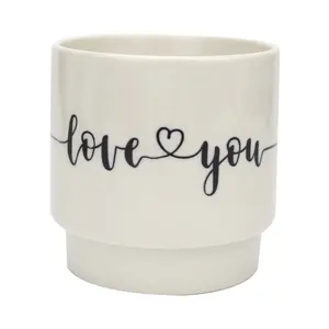 Taza de cerámica plegable para parejas, vaso blanco de 11oz con texto personalizado, práctico, regalo para el Día de San Valentín, recuerdo de boda, venta directa