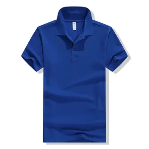 Customized European and American cotton short-sleeved solid color short-sleeved lapel fashion T-shirt POLO Shirt