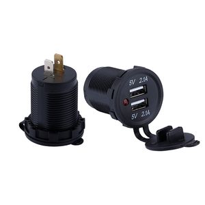 4.2A Double USB Panel Mount 12V 5V 1A 2.1A Prise de courant étanche marine électrique Dual Twin USB Chargeur de voiture pour téléphone portable - Product Image 6