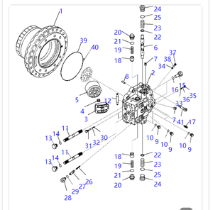 Moteur de translation 706-8J-01012 pour excavatrice KOMATSU PC300-7 PC400-7 PC400-7E0 PC400LC-8 PC400-8 PC450-7 PC450-7E0 PC450-8 PC550LC-8 - Product Image 5