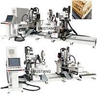Machine à tenonner CNC double extrémité MSK2218 Mustang, 3,7 kW x 4 moteurs, 380 V, production automatique de meubles en bois