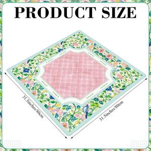 Tapis de mahjong floral antidérapant avec sac de transport pour cartes de poker et jeux de tuiles, couverture de table insonorisante, couleur <span class=keywords><strong>pastel</strong></span> - Product Image 2